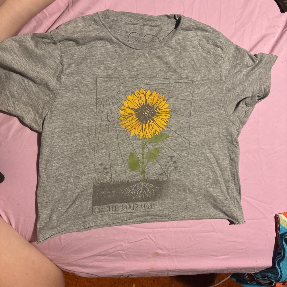 Gray Sunflower woman’s T-Shirt